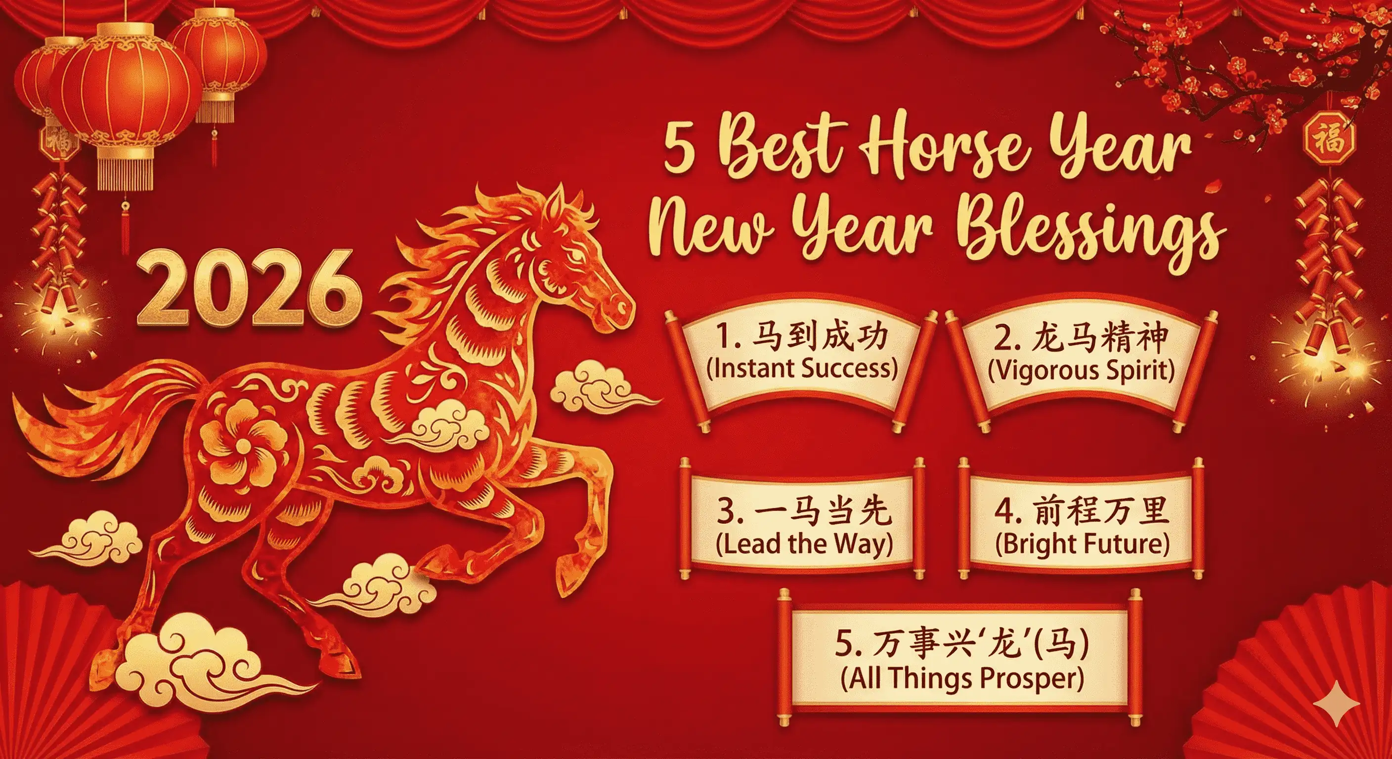 5 Best 2026 Horse Year New Year Blessings
