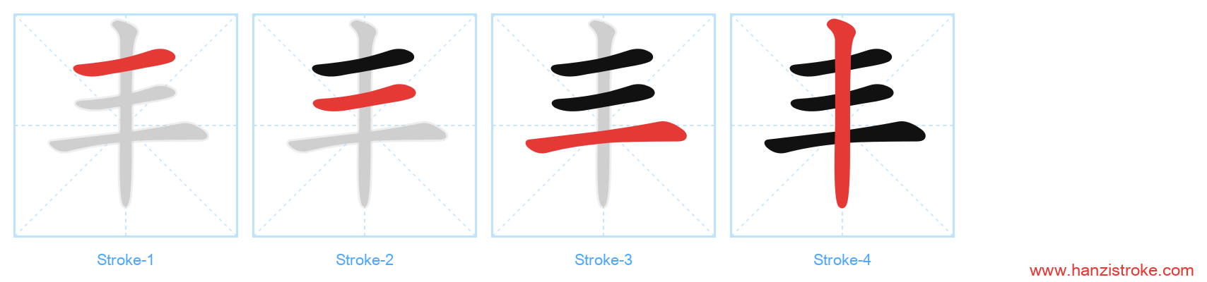 丰 stroke order diagram