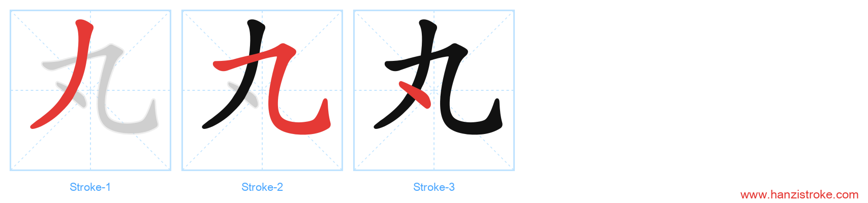 丸 stroke order diagram