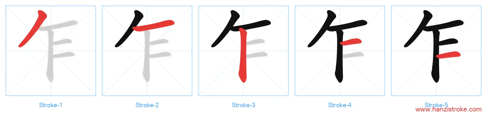 乍 stroke order diagram