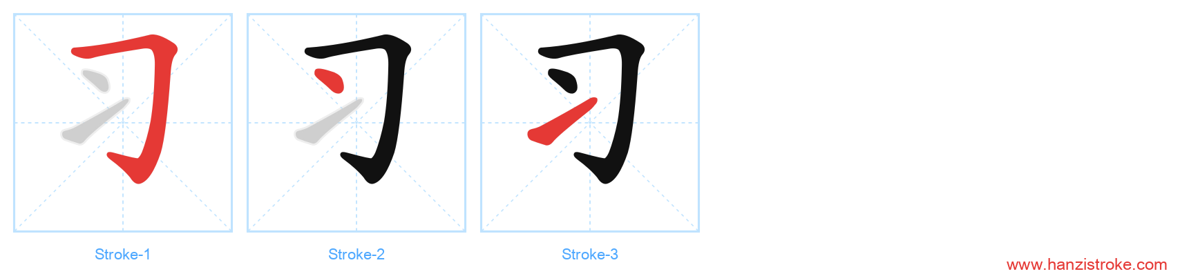 习 stroke order diagram