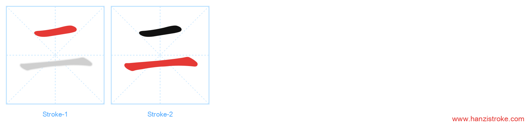 二 stroke order diagram