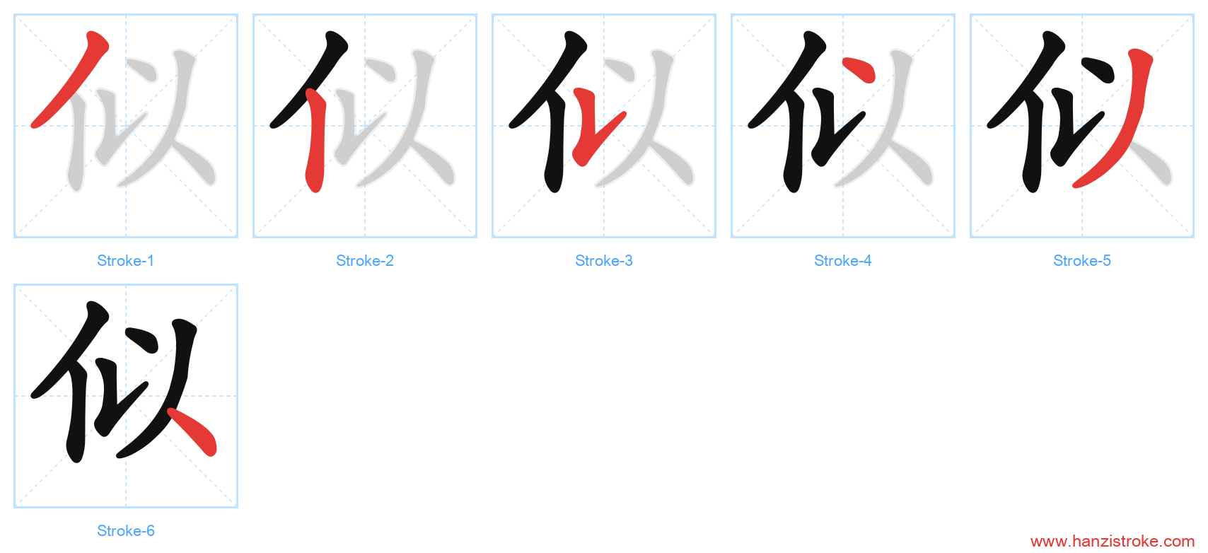 似 stroke order diagram