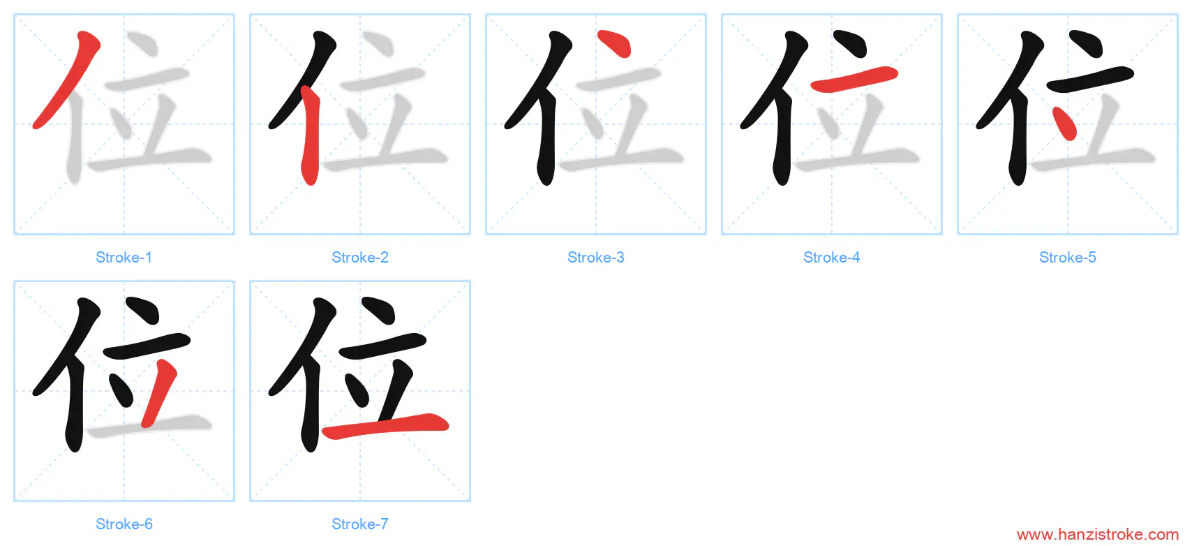 位 stroke order diagram