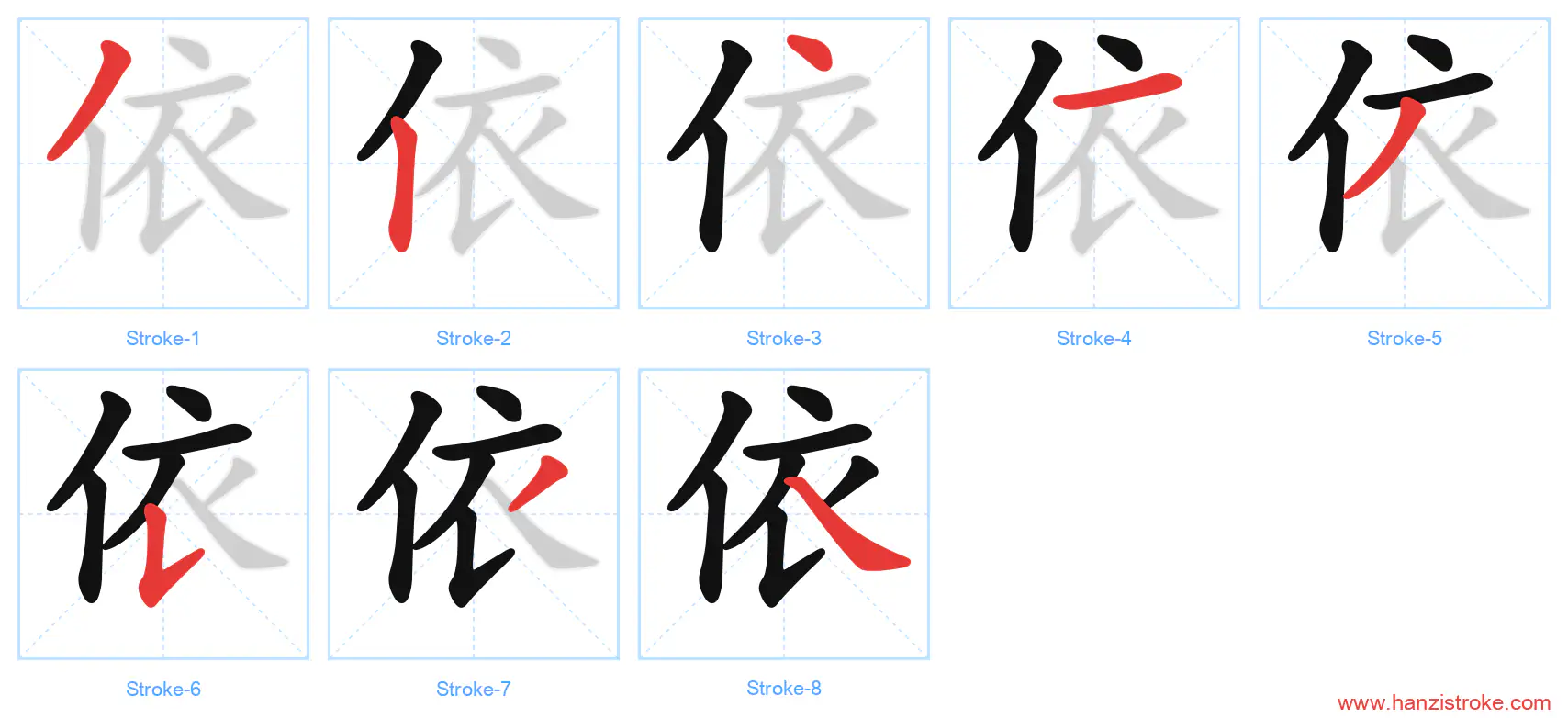 依 stroke order diagram