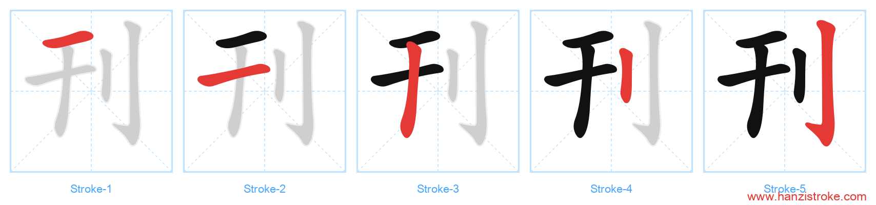 刊 stroke order diagram