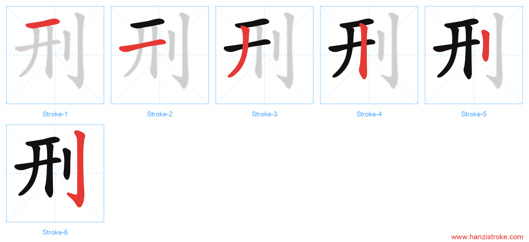 刑 stroke order diagram