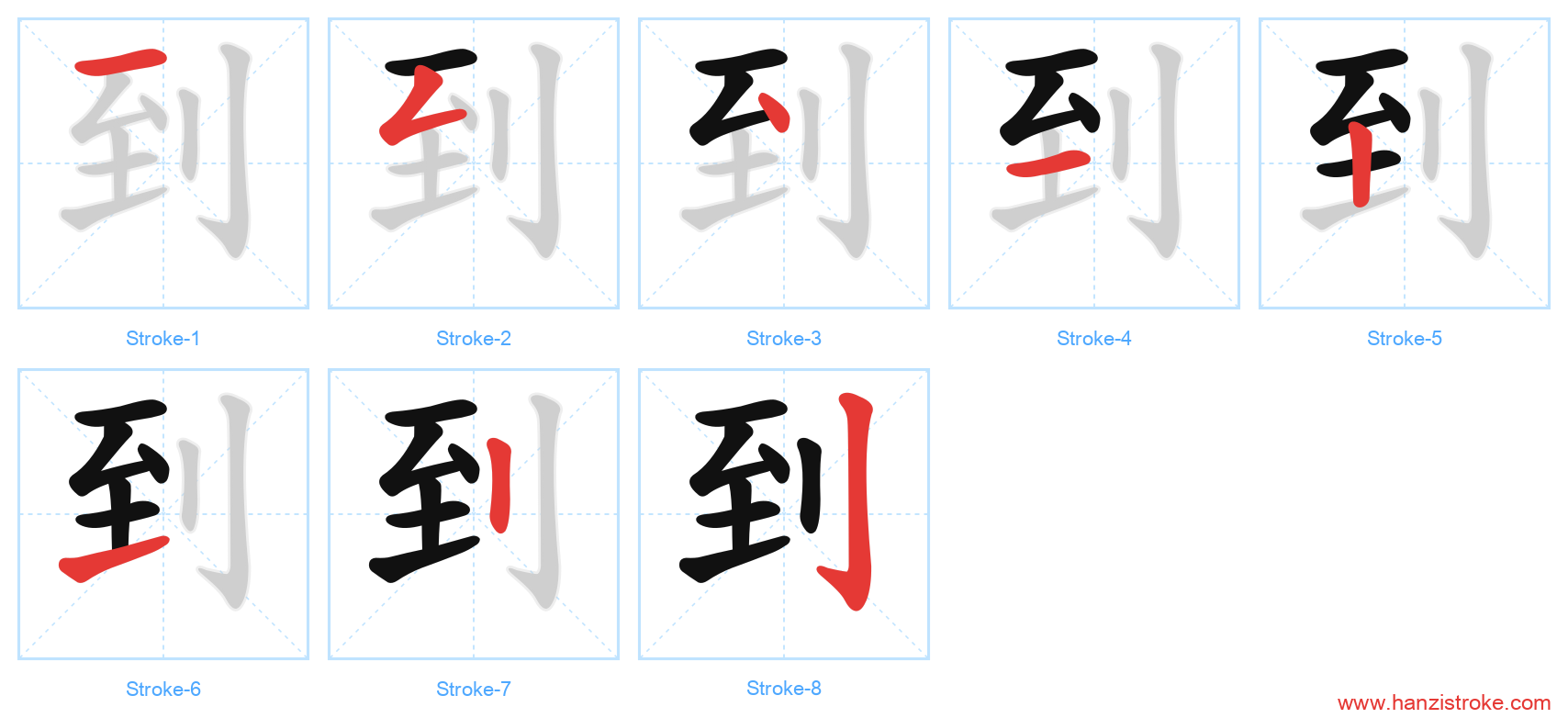 到 stroke order diagram