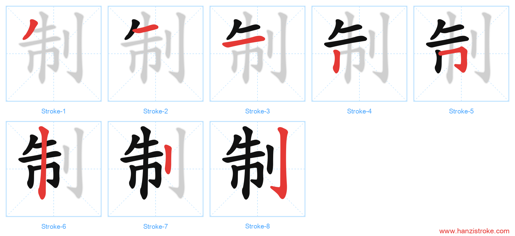 制 stroke order diagram