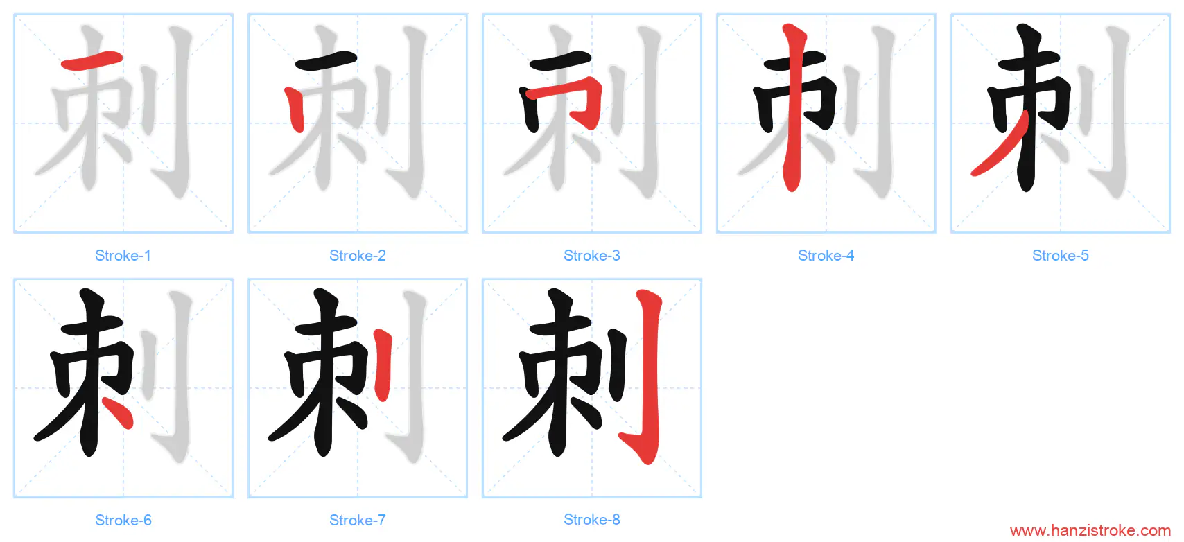 刺 stroke order diagram