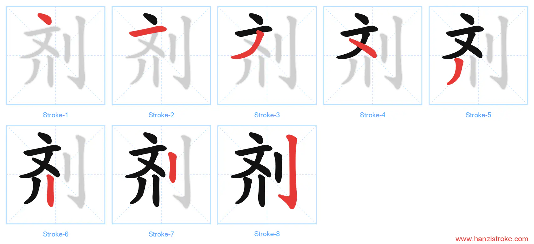 剂 stroke order diagram