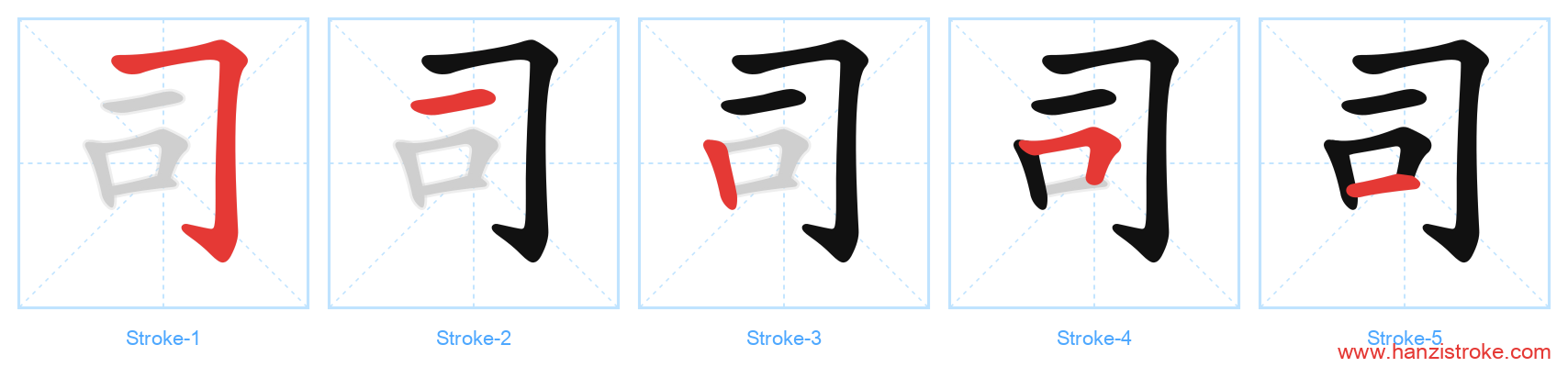 司 stroke order diagram