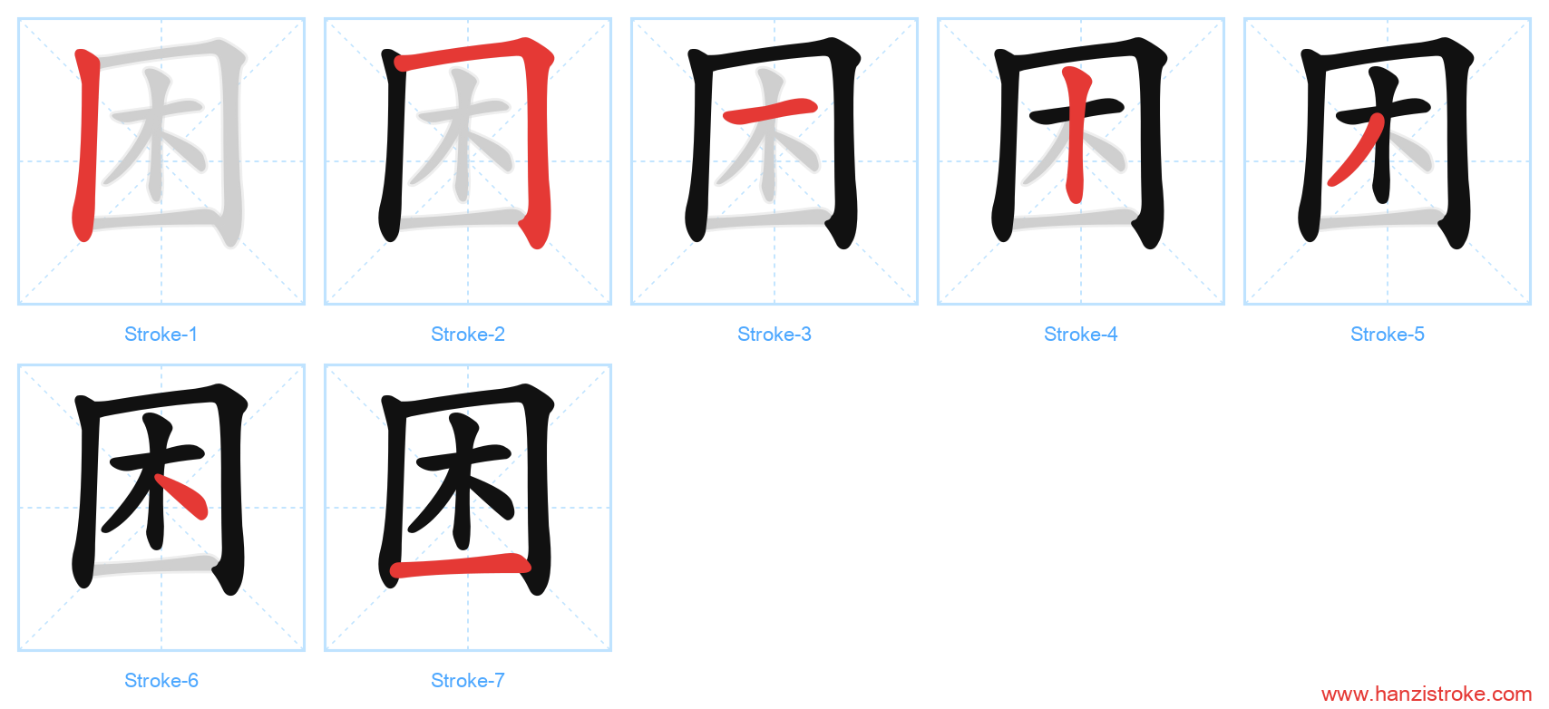 困 stroke order diagram