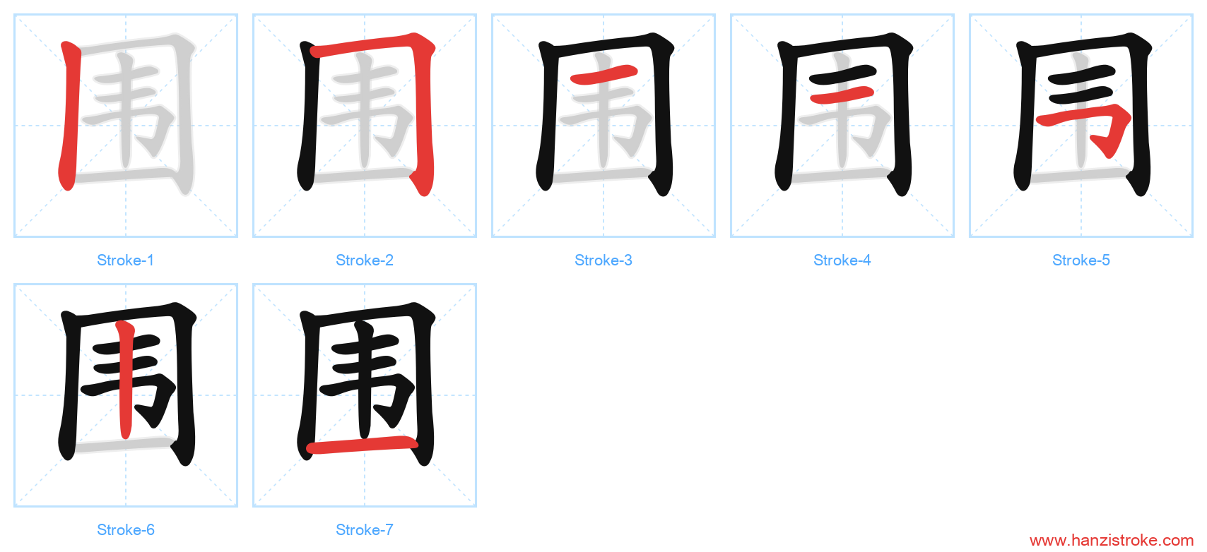 围 stroke order diagram