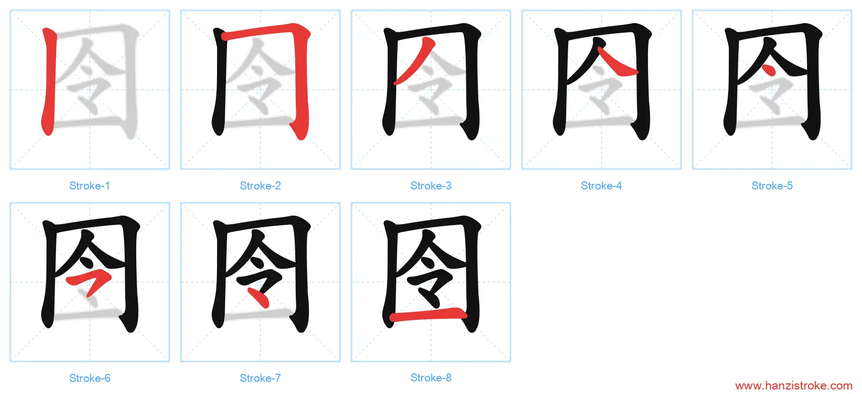 囹 stroke order diagram
