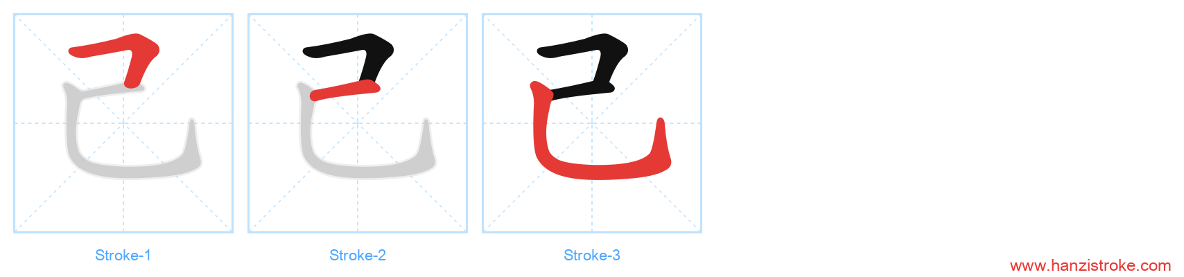 己 stroke order diagram