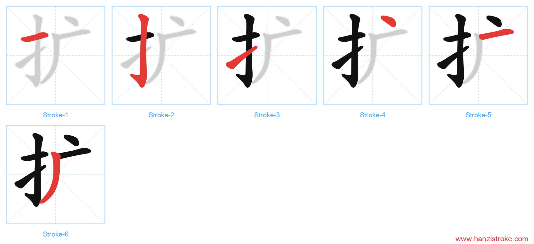 扩 stroke order diagram