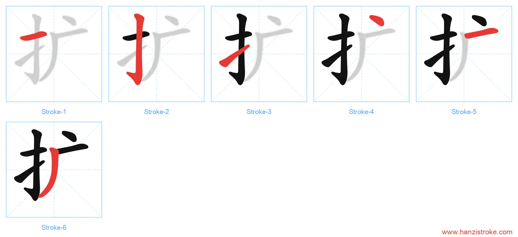 扩 stroke order diagram