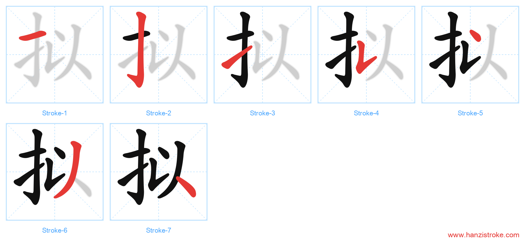 拟 stroke order diagram