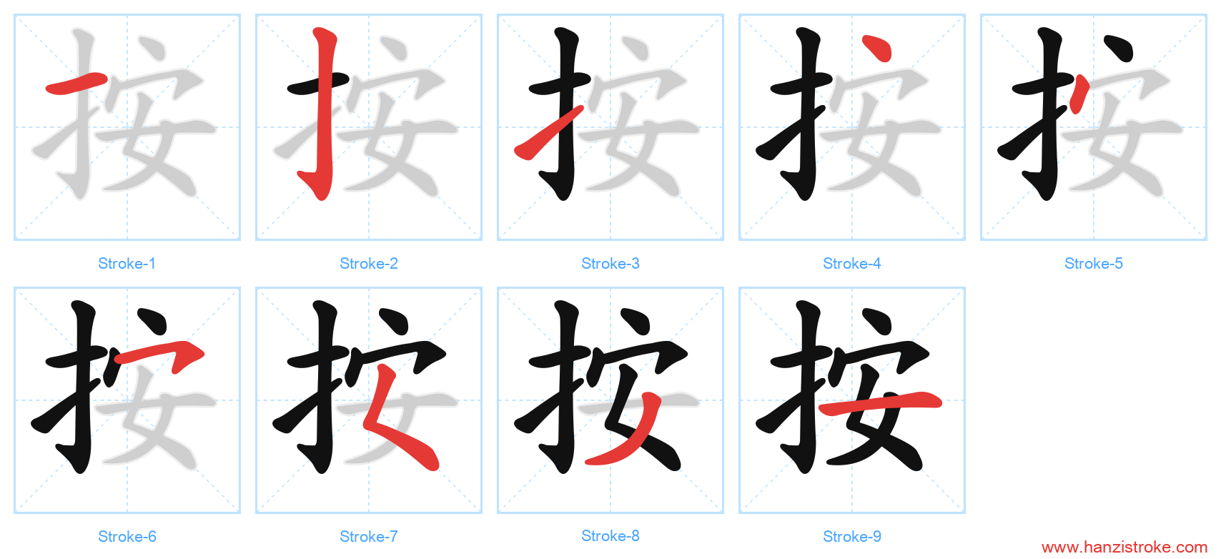 按 stroke order diagram