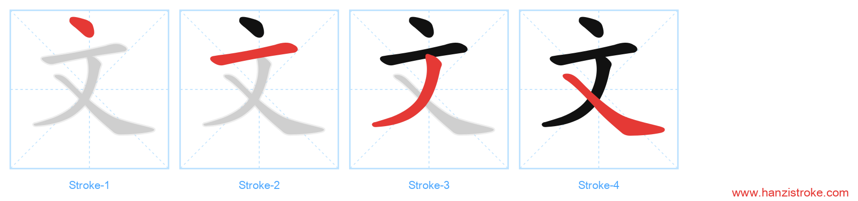 文 stroke order diagram