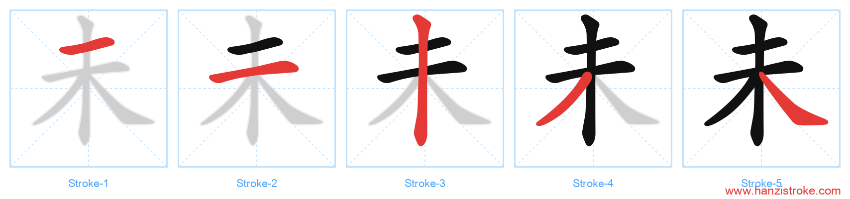 未 stroke order diagram