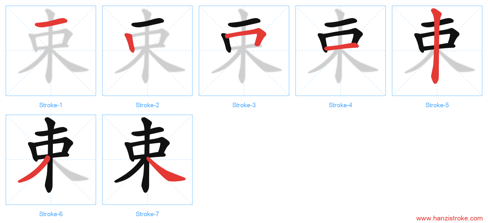 束 stroke order diagram