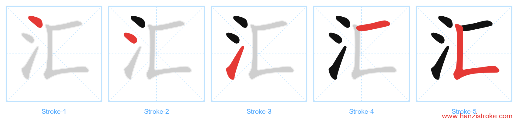 汇 stroke order diagram