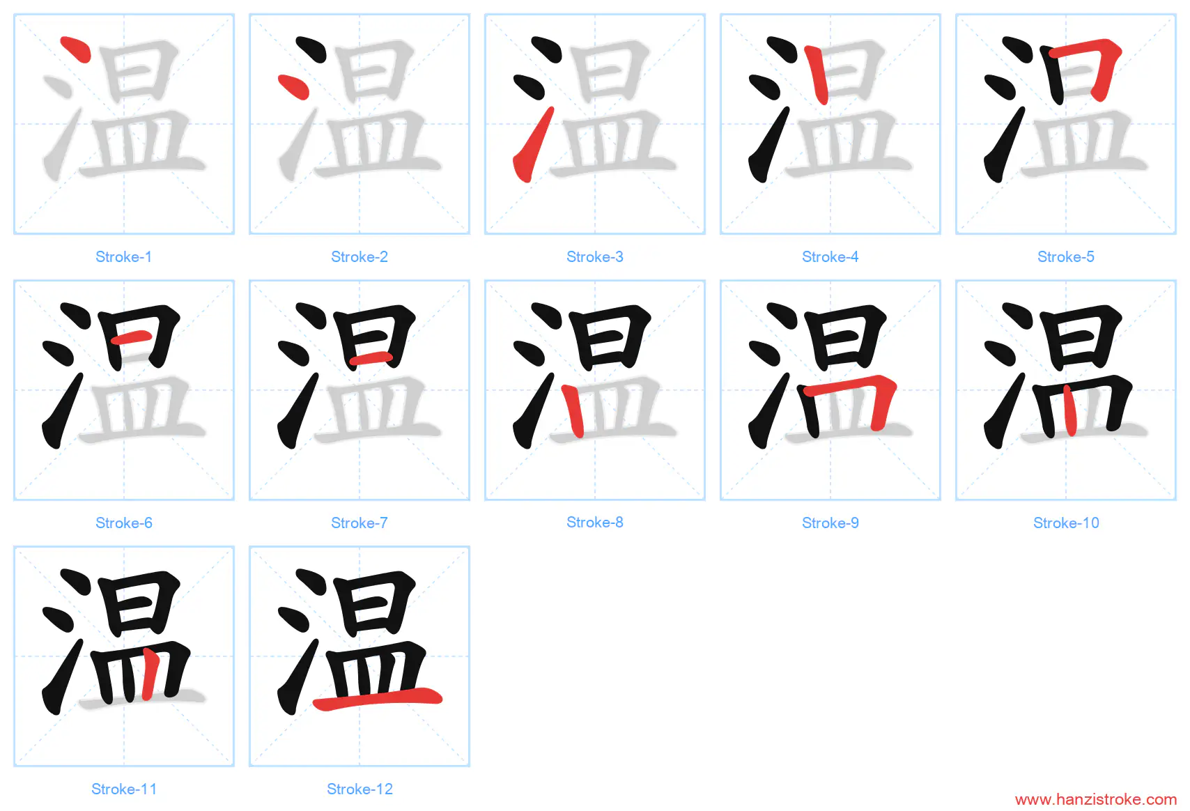 温 stroke order diagram
