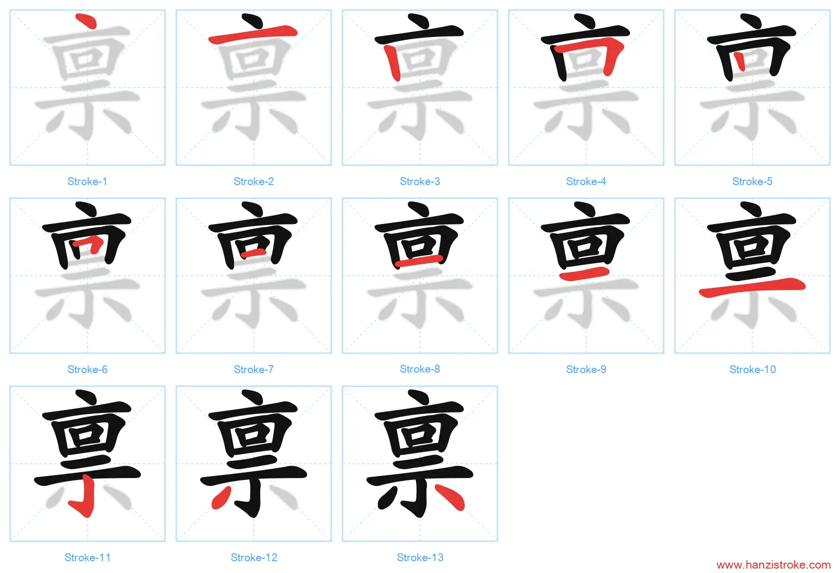 禀 stroke order diagram