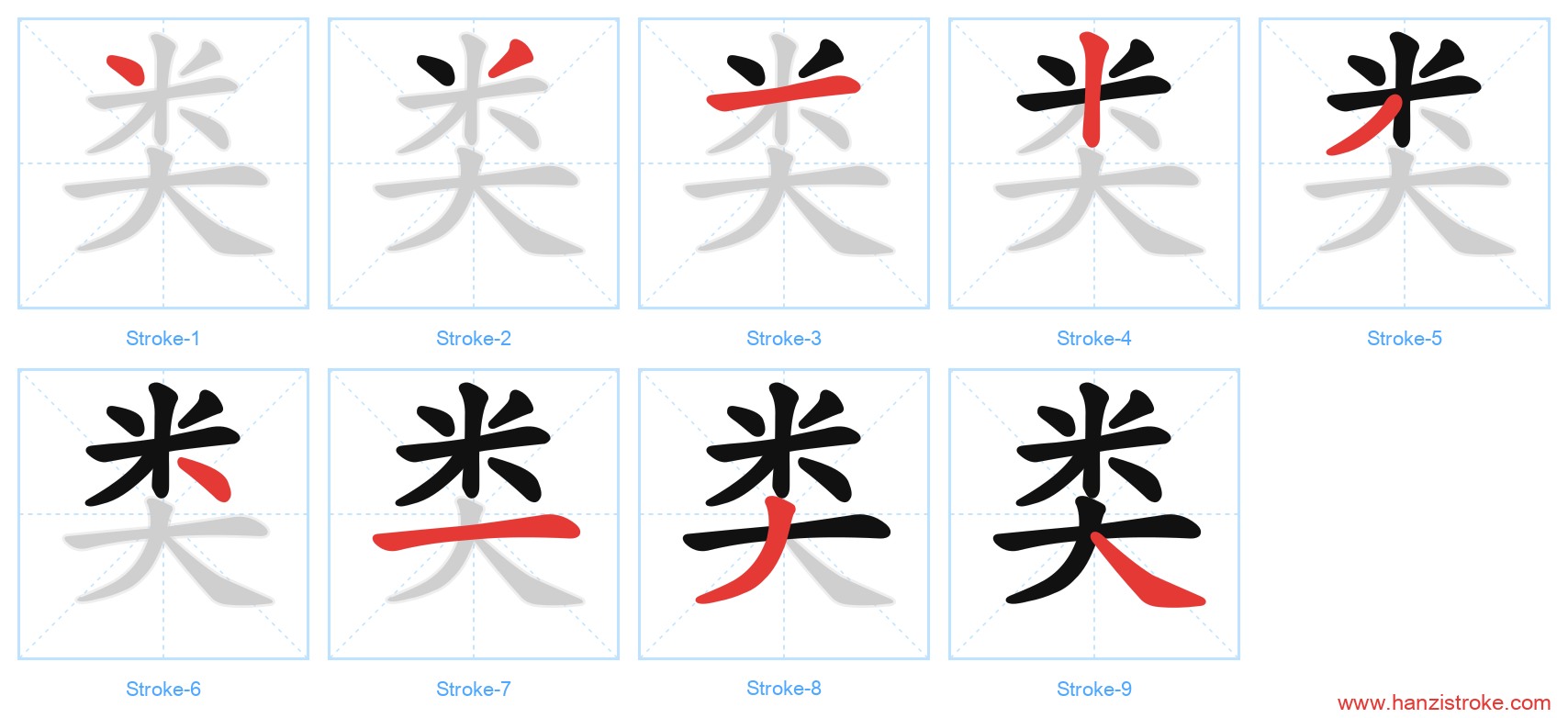 类 stroke order diagram