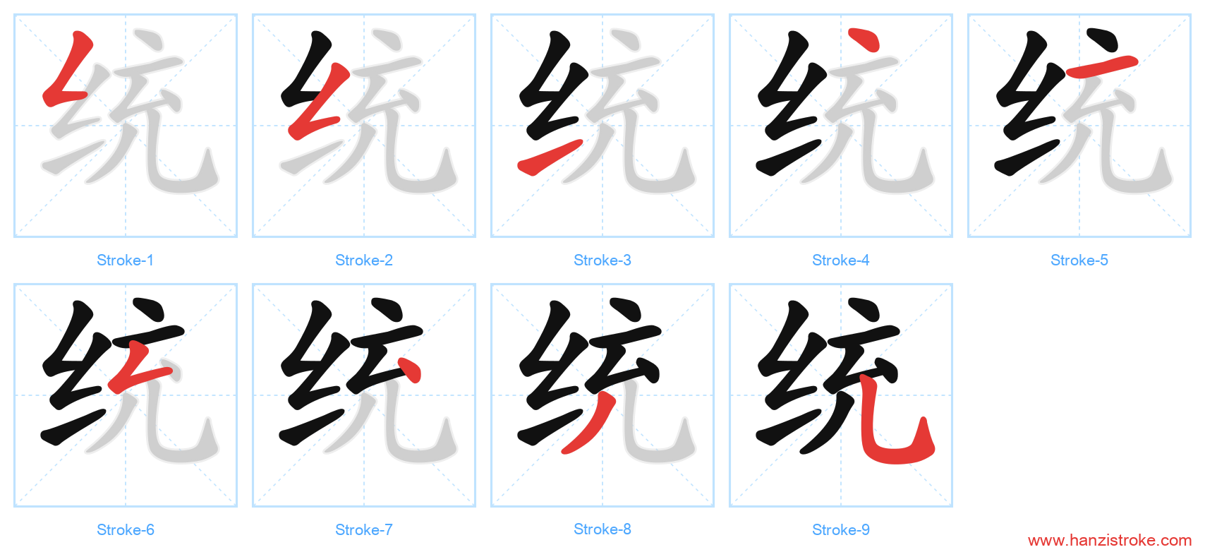统 stroke order diagram