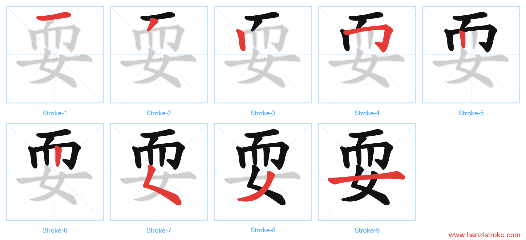 耍 stroke order diagram