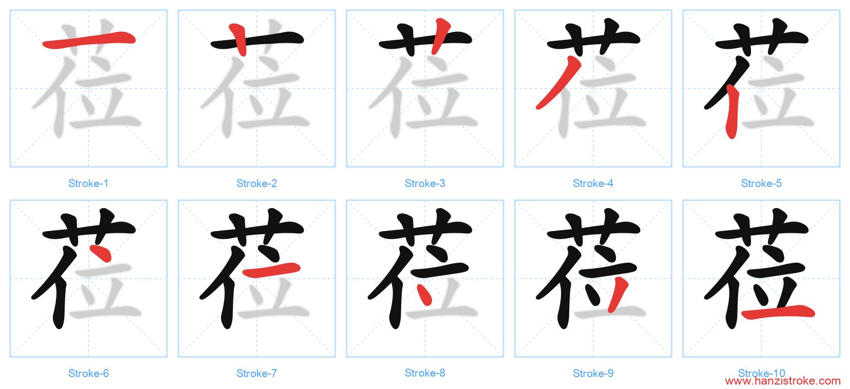 莅 stroke order diagram