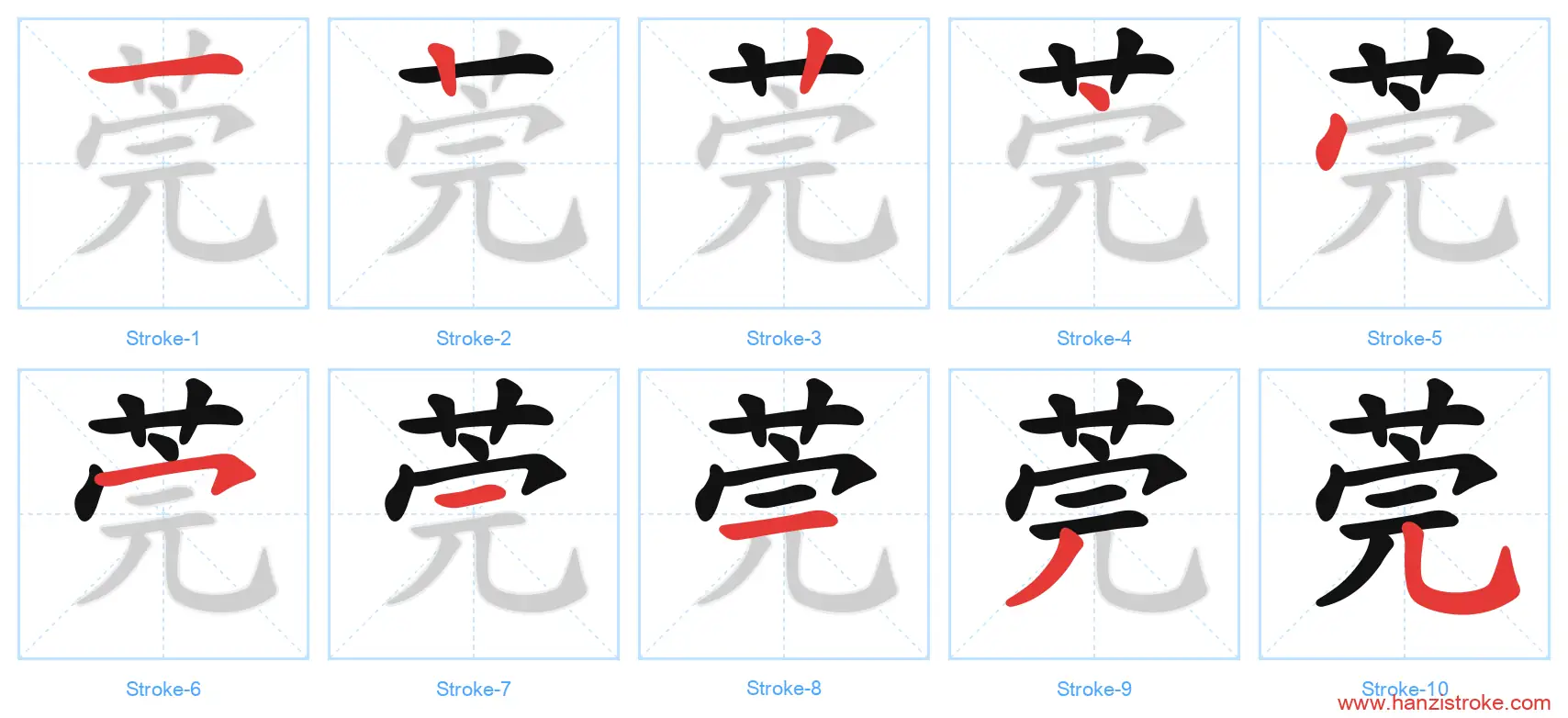 莞 stroke order diagram