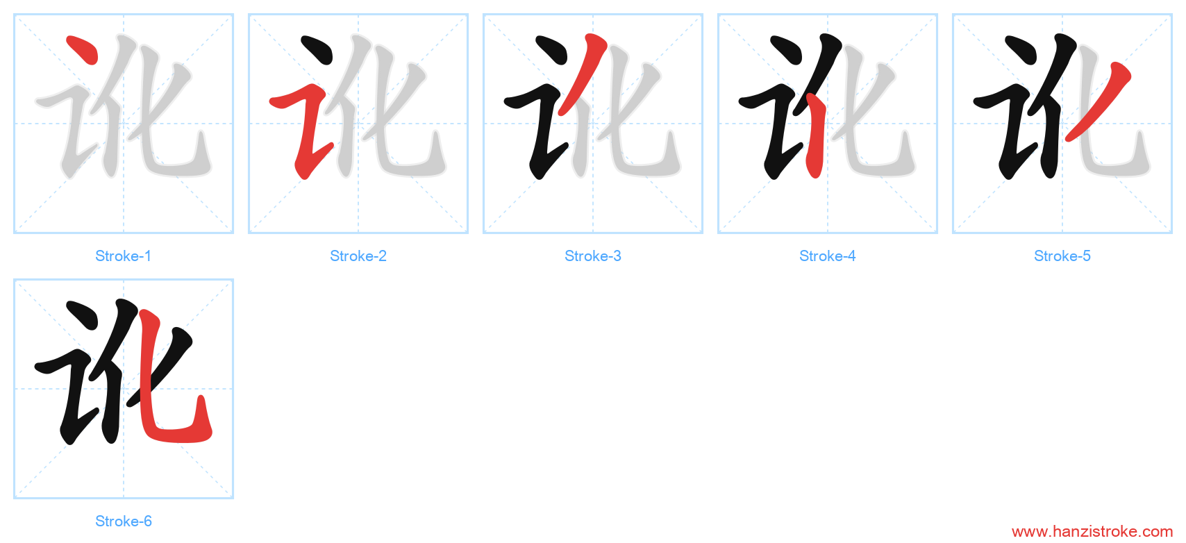 讹 stroke order diagram