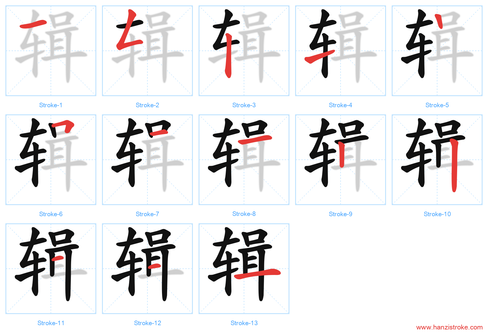 辑 stroke order diagram