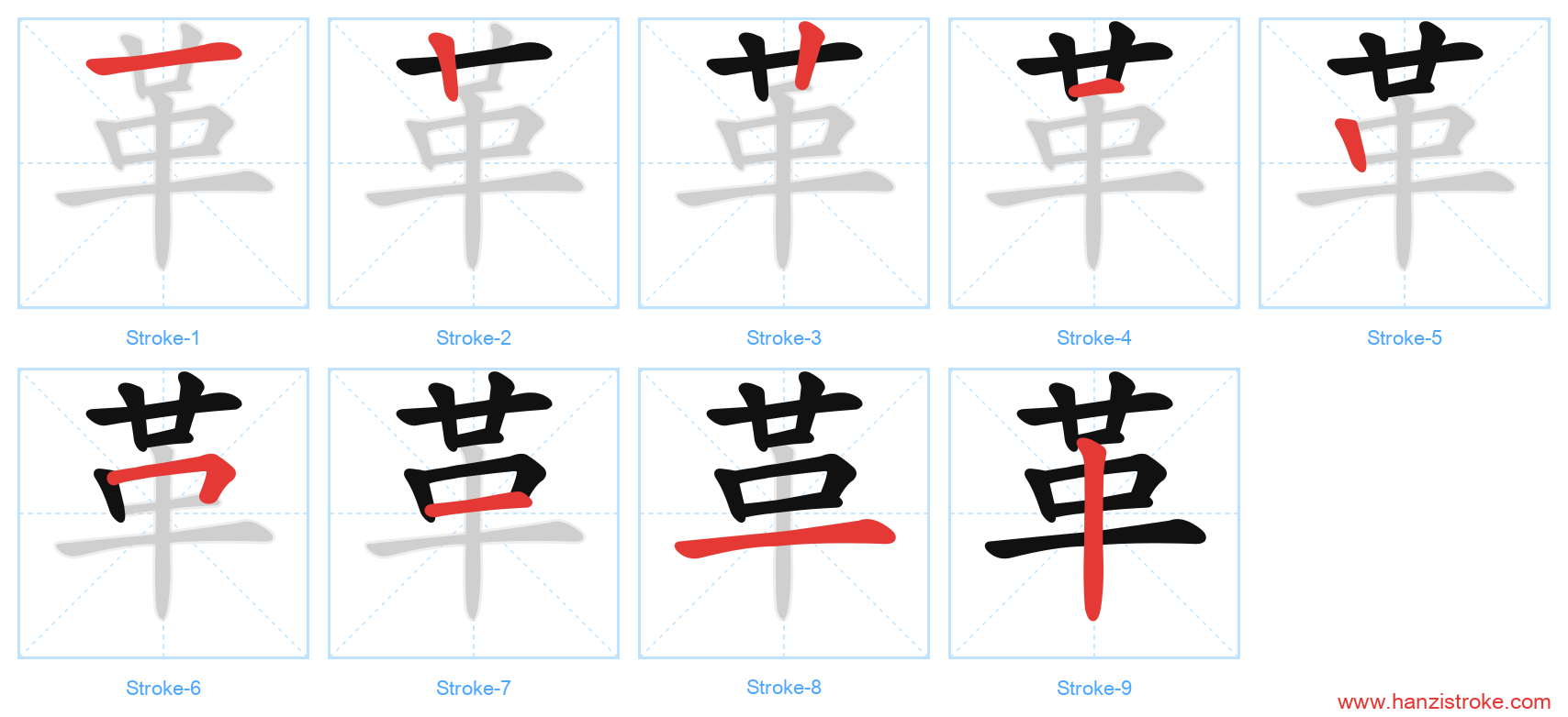 革 stroke order diagram