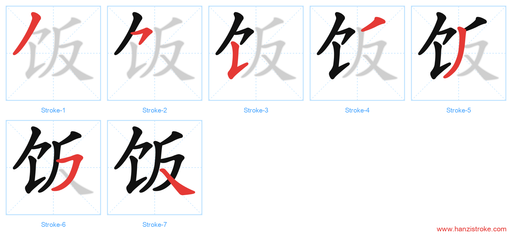 饭 stroke order diagram