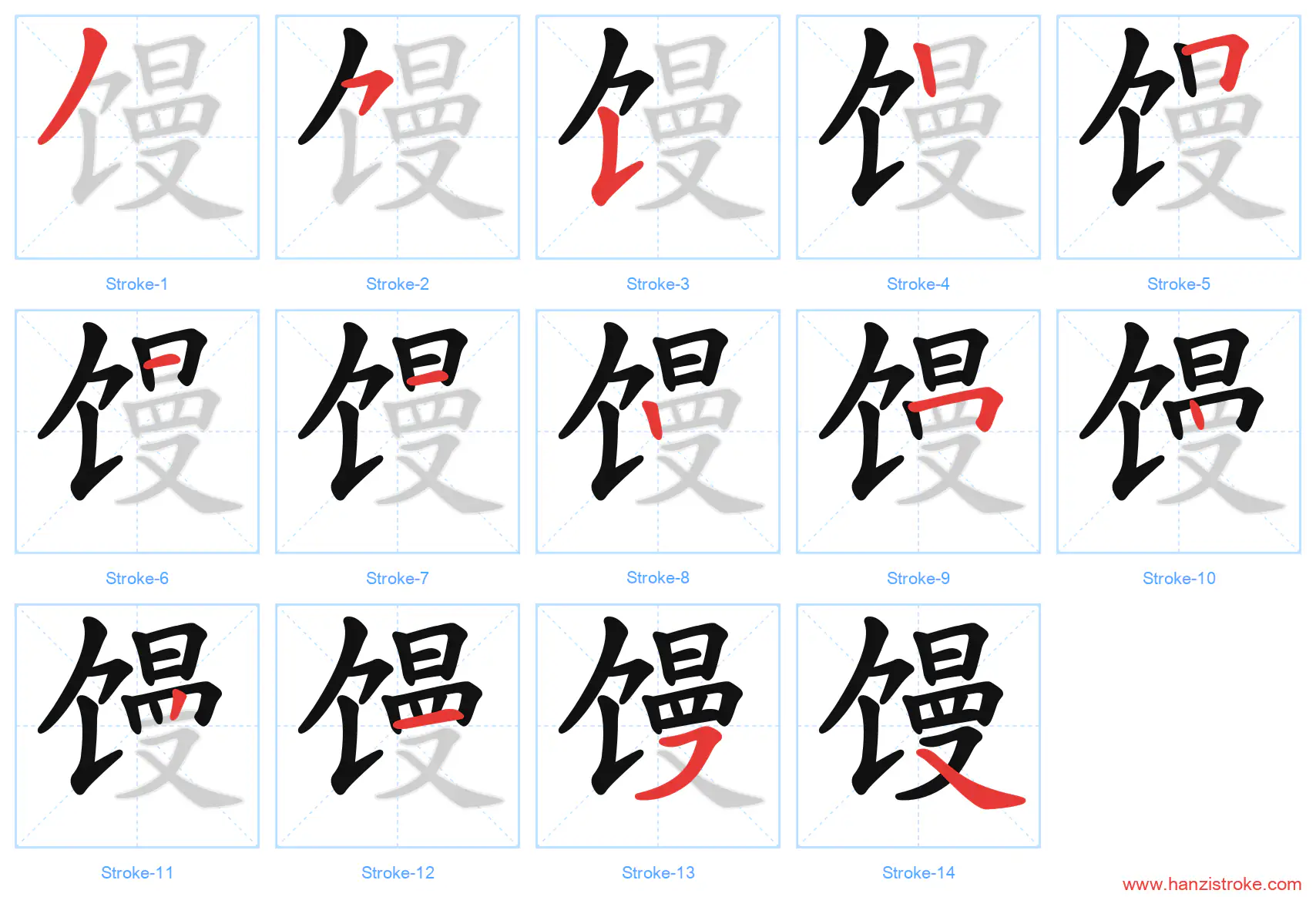 馒 stroke order diagram